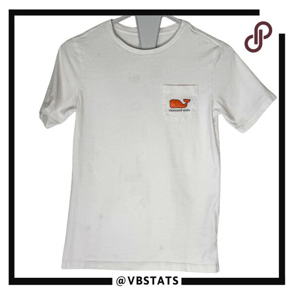 Vineyard Vines Boys' Crew Neck 100% Cotton Short‎ Sleeve T-Shirt White Small - Picture 2 of 6